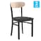 Flash Furniture Black Vinyl Dining Chairs - Natural Wood Backs, PK 2 2-XU-DG6V5BV-NAT-GG - alternate 9